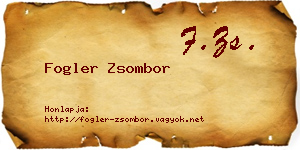 Fogler Zsombor névjegykártya